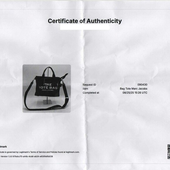 Marc Jacobs The Jacquard Medium "The Tote Bag" w/ COA - Black - Picture 14 of 14